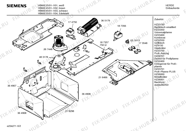 Схема №6 HB66E45 с изображением Панель управления для духового шкафа Siemens 00369519