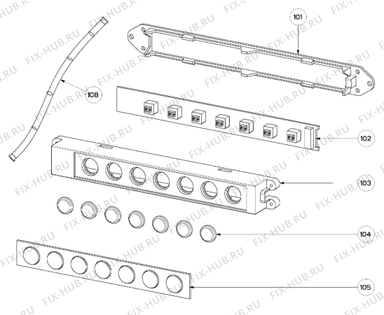 Взрыв-схема вытяжки Electrolux EFP60271X - Схема узла Section 2