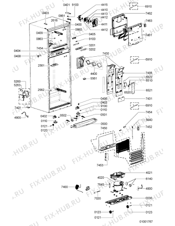 Схема №2 ARC 4198 AL с изображением Винтик для холодильника Whirlpool 481250238166