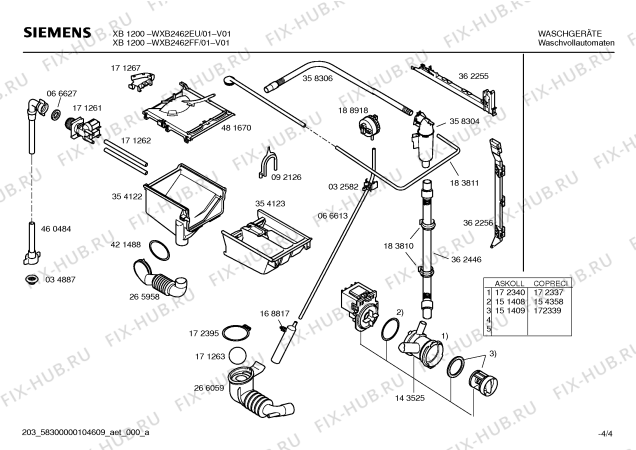 Взрыв-схема стиральной машины Siemens WXB2462FF SIWAMAT XB2462 - Схема узла 04