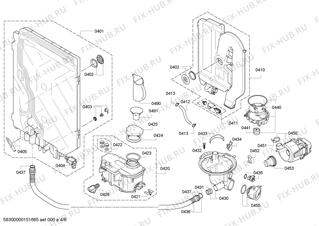 Схема №6 S31M65W3EU с изображением Передняя панель для посудомойки Bosch 00703050