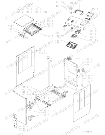 Схема №2 WMTF 501 L CIS с изображением Блок управления для стиралки Whirlpool 481010707589