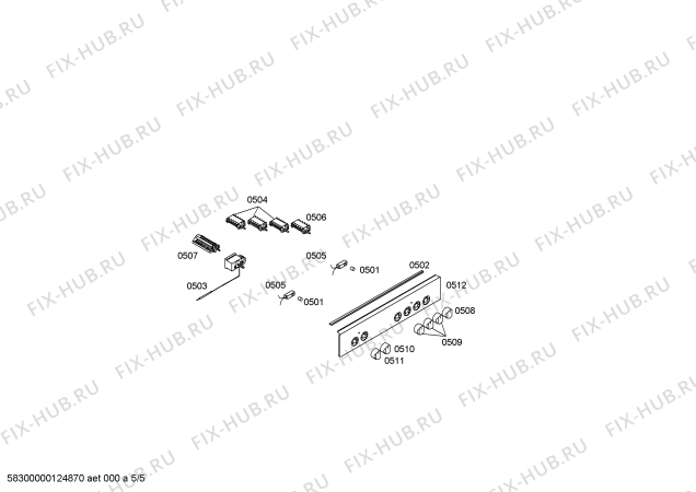 Схема №5 P1HCB31349 с изображением Ручка конфорки для плиты (духовки) Bosch 00609794