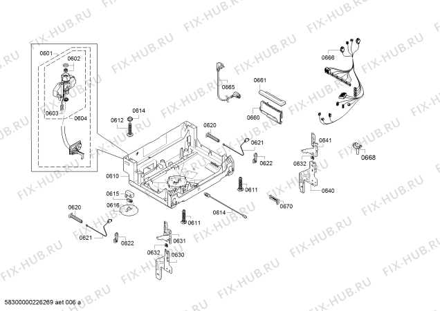 Схема №7 SMV41D10EU SilencePlus с изображением Силовой модуль запрограммированный для посудомойки Bosch 12007391