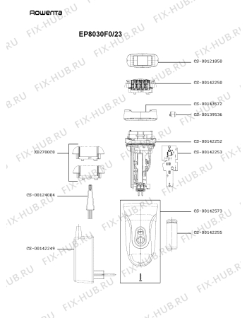 Схема №1 EP8020F0/23 с изображением Микронасадка для бритвы (эпилятора) Rowenta CS-00142250