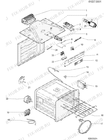 Взрыв-схема плиты (духовки) SCHOLTES FN56XA (F061928) - Схема узла