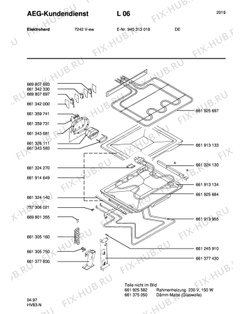 Взрыв-схема плиты (духовки) Aeg 7242V-W - Схема узла Section4