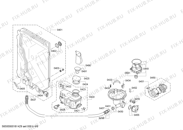 Схема №5 SMU50M62SK с изображением Силовой модуль запрограммированный для посудомоечной машины Bosch 12005460