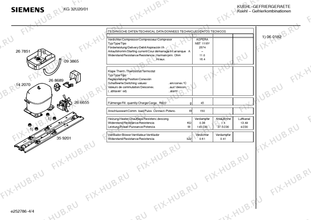 Схема №4 KGU3220GB с изображением Тэн оттайки для холодильной камеры Bosch 00360508