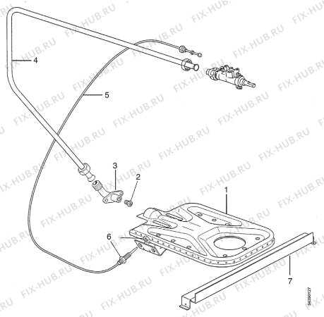 Взрыв-схема комплектующей Zanussi ZC4400W3 - Схема узла Section 5