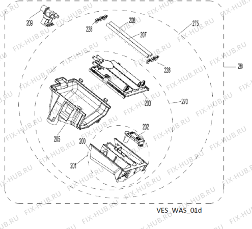 Схема №6 LOS 7010 с изображением Нагревательный элемент для стиралки Whirlpool 482000023707