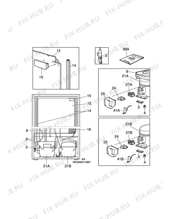 Взрыв-схема холодильника Rosenlew RJP920 - Схема узла C10 Cold, users manual