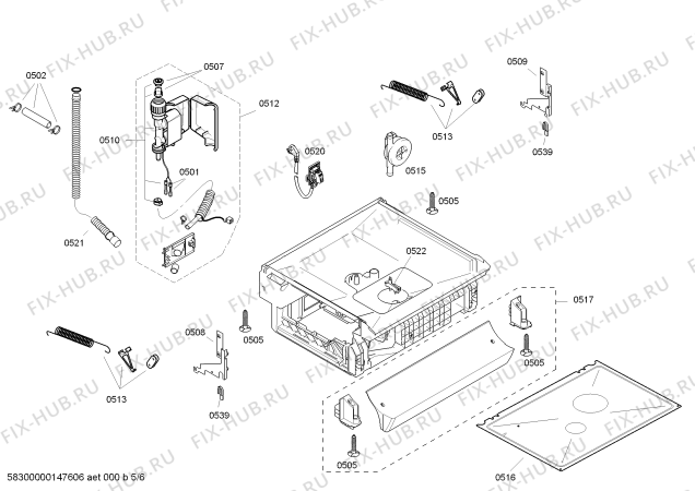 Схема №6 SHX56B02UC с изображением Ось Bosch 00417495