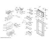 Схема №5 KDN45A03ME с изображением Дверь морозильной камеры для холодильной камеры Bosch 00683728