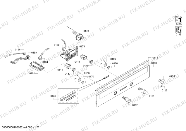 Схема №7 HA744530G с изображением Ручка переключателя для духового шкафа Siemens 00627482