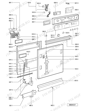 Схема №2 GSIE 6988 IN с изображением Обшивка для посудомоечной машины Whirlpool 481245372925