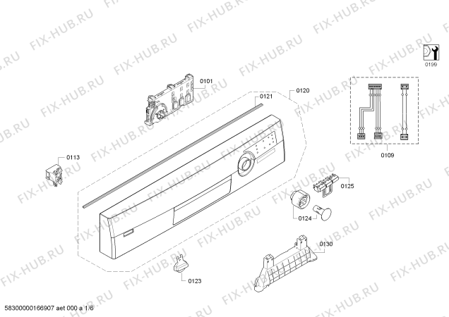 Схема №5 BM2020EA с изображением Ручка выбора программ для посудомоечной машины Bosch 00622606