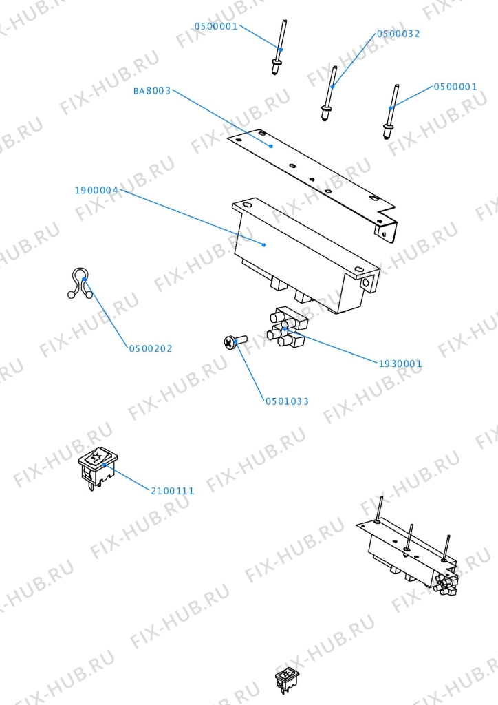 Большое фото - Запчасть для холодильника Electrolux 1053107973 в гипермаркете Fix-Hub