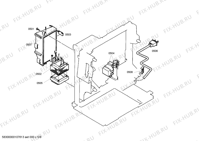 Схема №8 TCA6301UC Benvenuto B30 с изображением Съемщик натяжения для электрокофемашины Bosch 00428048