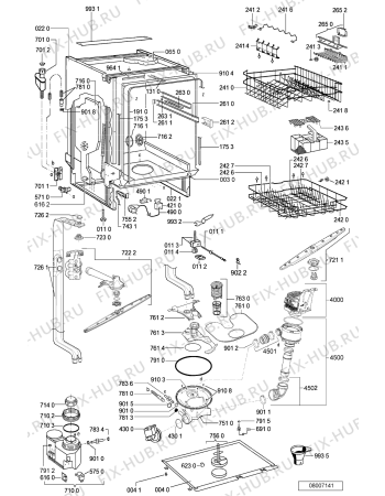 Схема №2 ADG 7557/2 с изображением Обшивка для электропосудомоечной машины Whirlpool 480140101261