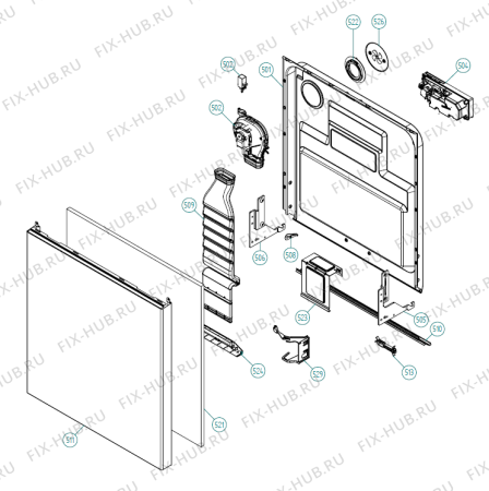 Схема №5 D3135 NO   -White Bi (170582, DW20.5) с изображением Сенсорная панель для посудомоечной машины Gorenje 269096