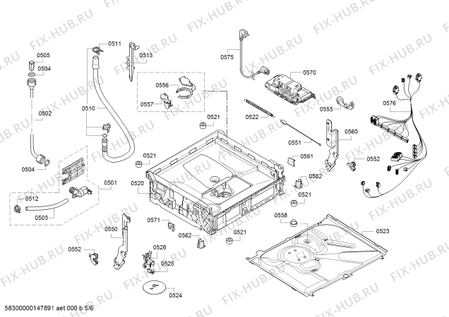 Взрыв-схема посудомоечной машины Bosch SKS60E02GB - Схема узла 05