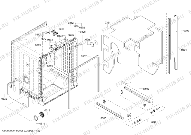 Взрыв-схема посудомоечной машины Kenmore S36KML42UC Kenmore - Схема узла 03