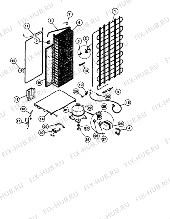 Взрыв-схема холодильника Electrolux TRS2400 - Схема узла Functional parts