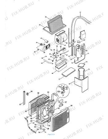 Схема №2 PAC 35 2001 с изображением Шланг для сплит-системы DELONGHI 6250000000