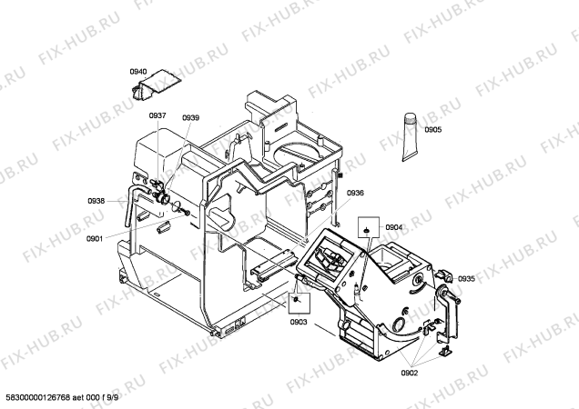 Схема №8 CA7500 Macchiato с изображением Дисплейный модуль для электрокофемашины Bosch 00646305