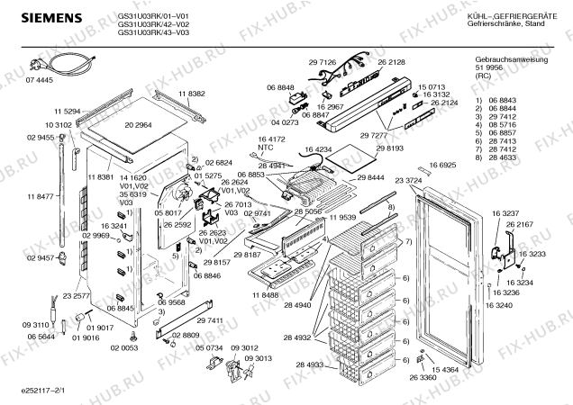 Схема №2 GS31U02RK с изображением Клапан для холодильника Siemens 00287412