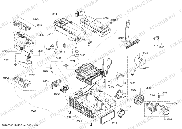 Схема №6 WTY88740TR HomeProfessional selfCleaning Condenser с изображением Модуль управления, запрограммированный для электросушки Bosch 00629895