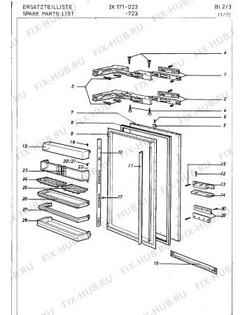 Взрыв-схема холодильника Gaggenau IK171023 - Схема узла 04