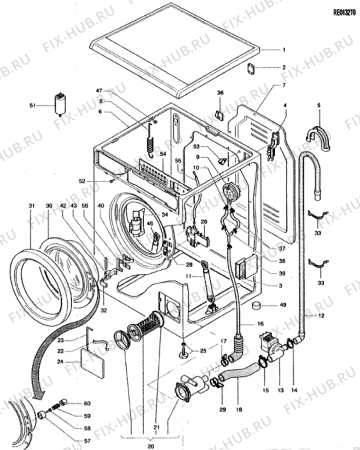 Схема №3 WMN1062 (TR52962) с изображением Моторчик вентилятора для холодильника Indesit C00172649