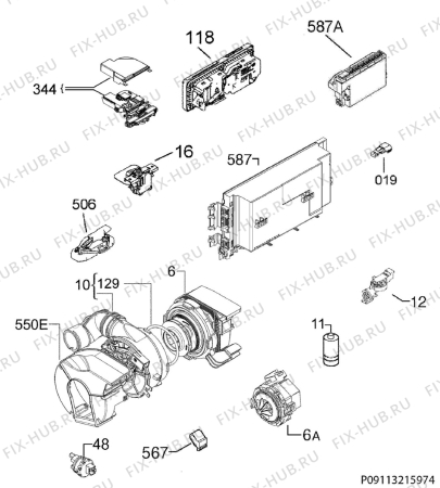 Взрыв-схема посудомоечной машины Electrolux TT714L3 - Схема узла Electrical equipment 268