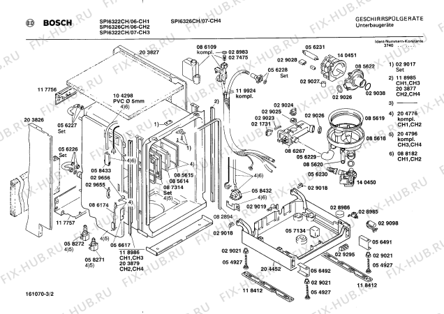 Схема №3 SPI6326CH с изображением Кабель для посудомойки Bosch 00272435