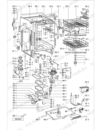 Схема №2 ADG 955 WHM с изображением Обшивка для электропосудомоечной машины Whirlpool 481245370039