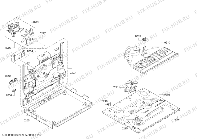 Взрыв-схема плиты (духовки) Bosch HEA23T150 Bosch - Схема узла 02