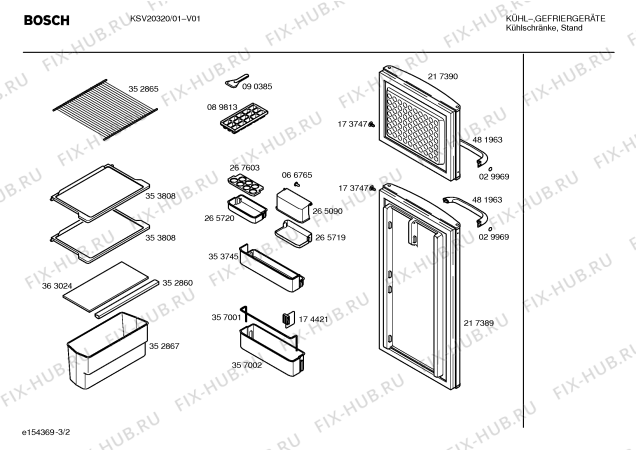 Взрыв-схема холодильника Bosch KSV20320 - Схема узла 02