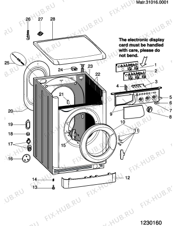 Схема №4 WIXL106IT (F030224) с изображением Пластина для стиралки Indesit C00261923