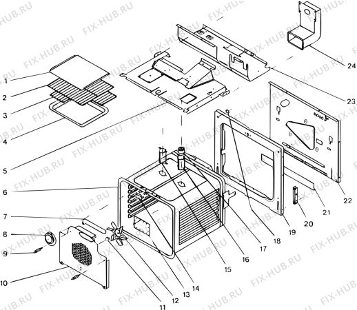 Схема №2 FE47IX (F016021) с изображением Уплотнитель (прокладка) для электропечи Indesit C00132126