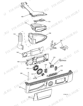 Схема №6 WDD960PUK (F054742) с изображением Пластинка для стиралки Indesit C00264618