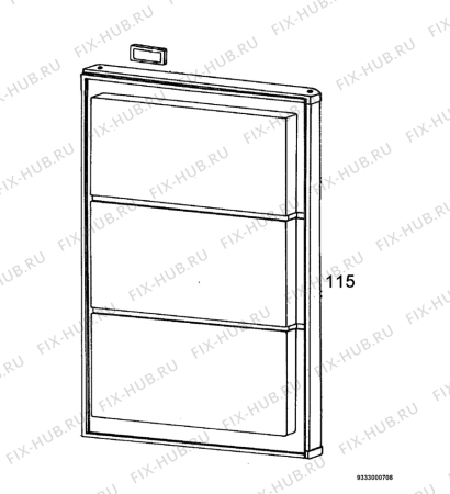 Взрыв-схема холодильника Bayer GS117/3SA - Схема узла Door