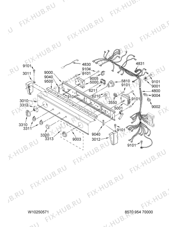 Схема №13 YMET3800TW2 с изображением Зажим для стиралки Whirlpool 480113100298