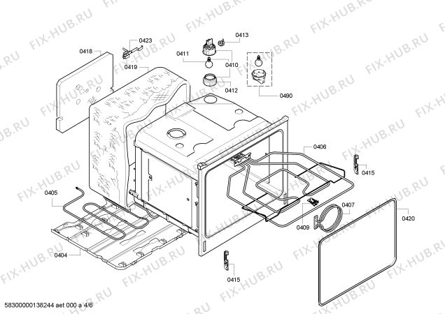 Схема №6 B15M74C0 с изображением Панель управления для плиты (духовки) Bosch 00671496