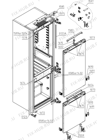 Взрыв-схема холодильника Gorenje NRKI2181A1 (731408, HZFI2728RFF) - Схема узла 05