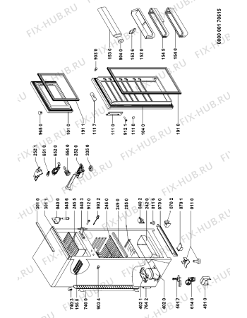 Схема №1 DPS 3150 с изображением Элемент корпуса для холодильной камеры Whirlpool 481245228409