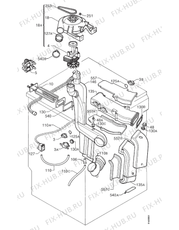 Взрыв-схема стиральной машины Aeg 1571ELECTR - Схема узла Turbodry