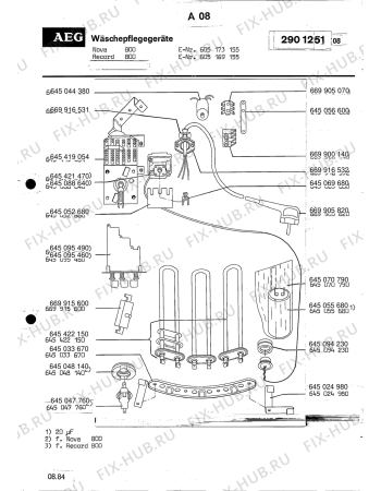 Взрыв-схема посудомоечной машины Aeg LAV530 - Схема узла Section7