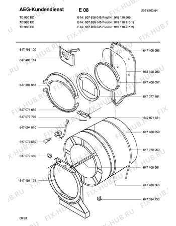 Взрыв-схема стиральной машины Blomberg TD900 EC - Схема узла Section2